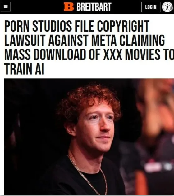 盗用2396部黄片进行训练，Meta将面临3.5亿美元赔偿！