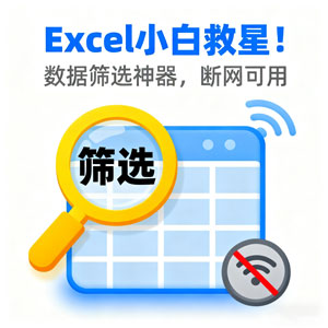 Excel 小白救星！数据筛选神器，断网可用
