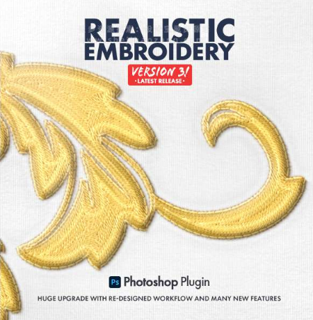 PS插件 | 逼真的刺绣Realistic Embroidery 3.0