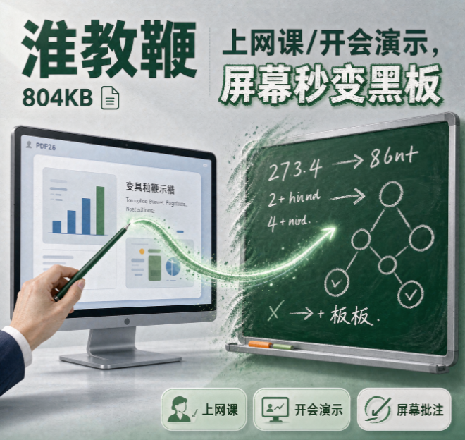 🖌️ 804KB 的电子教鞭！上网课/开会演示，屏幕秒变黑板